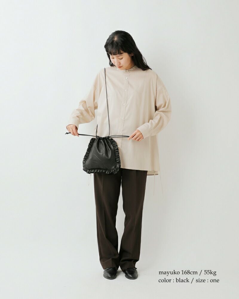 Sisii シシ レザー ミニサイズ フリルポーチ “MINI SIZE FRILL POUCH