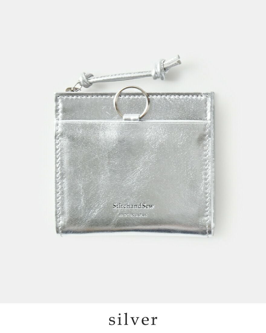 StitchandSew スティッチアンドソー 牛ミラー箔 Lジップ ウォレット