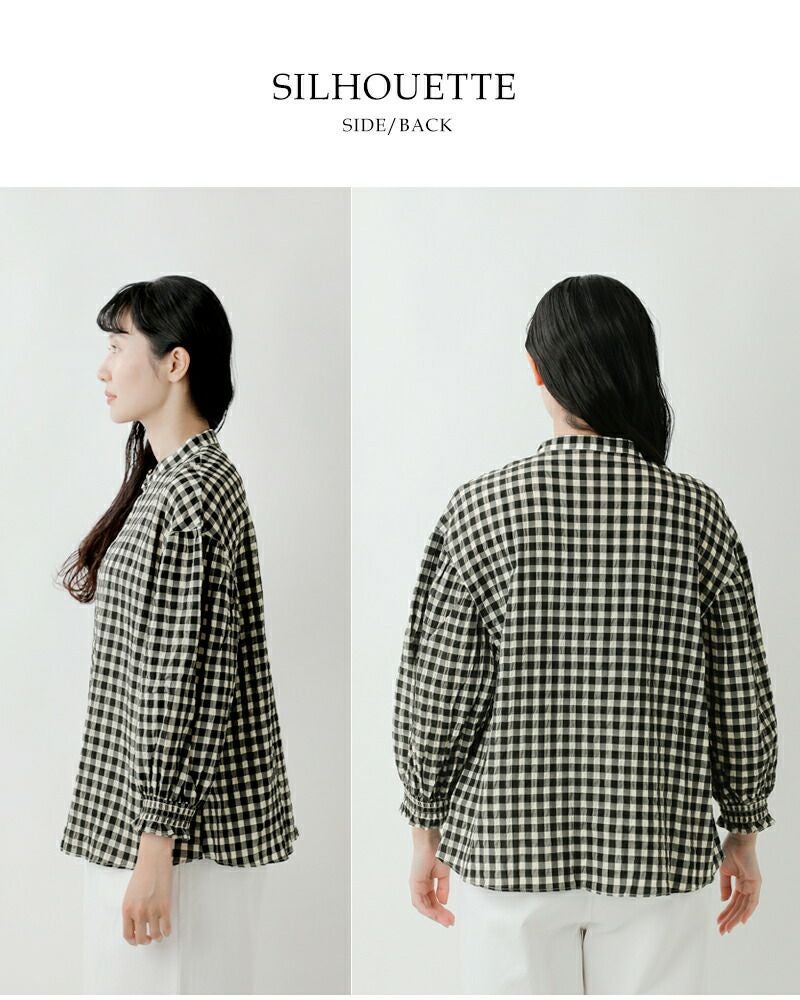 シースルーギンガムシャツ 再入荷】シースルーギンガムシャツ(ホワイト) - seventen