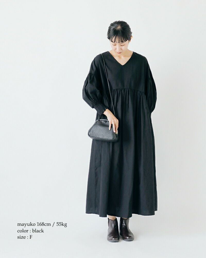 UNIVERSAL TISSU トリプルワッシャーVネックワンピース リネン universal tissu ユニヴァーサルティシュ トリプルワッシャー Vネック