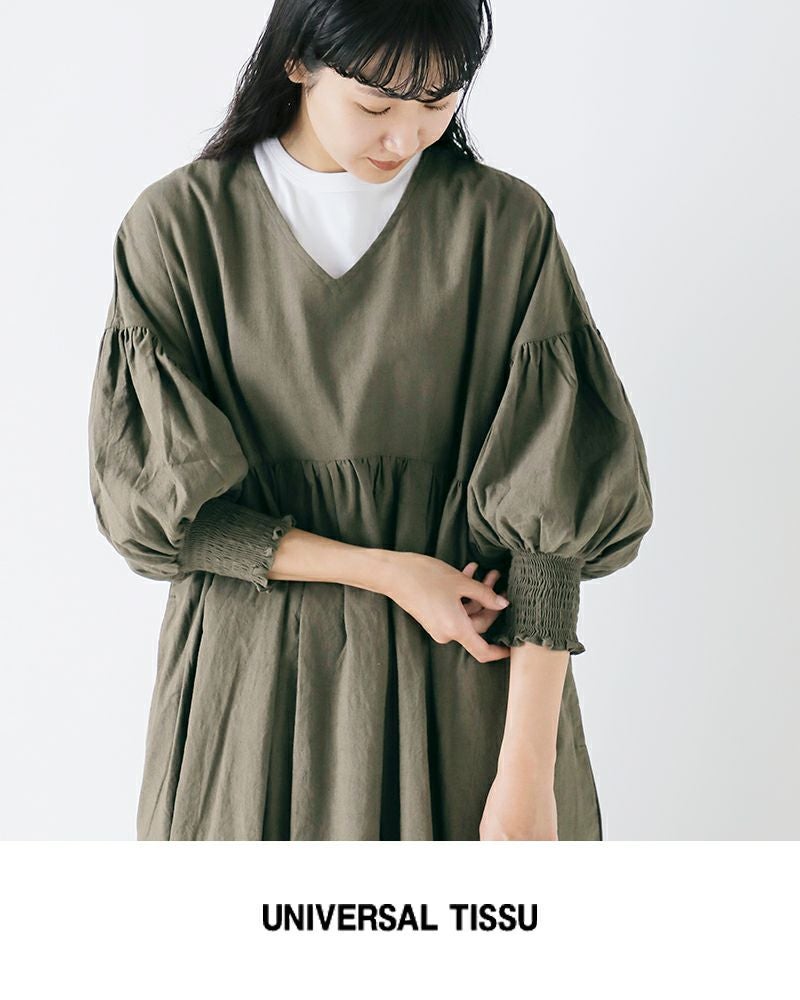 universal tissu ユニヴァーサルティシュ トリプルワッシャー Vネック