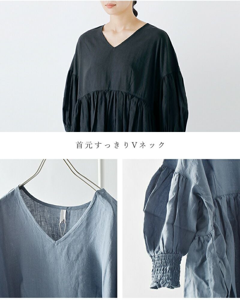 universal tissu ユニヴァーサルティシュ トリプルワッシャー Vネック