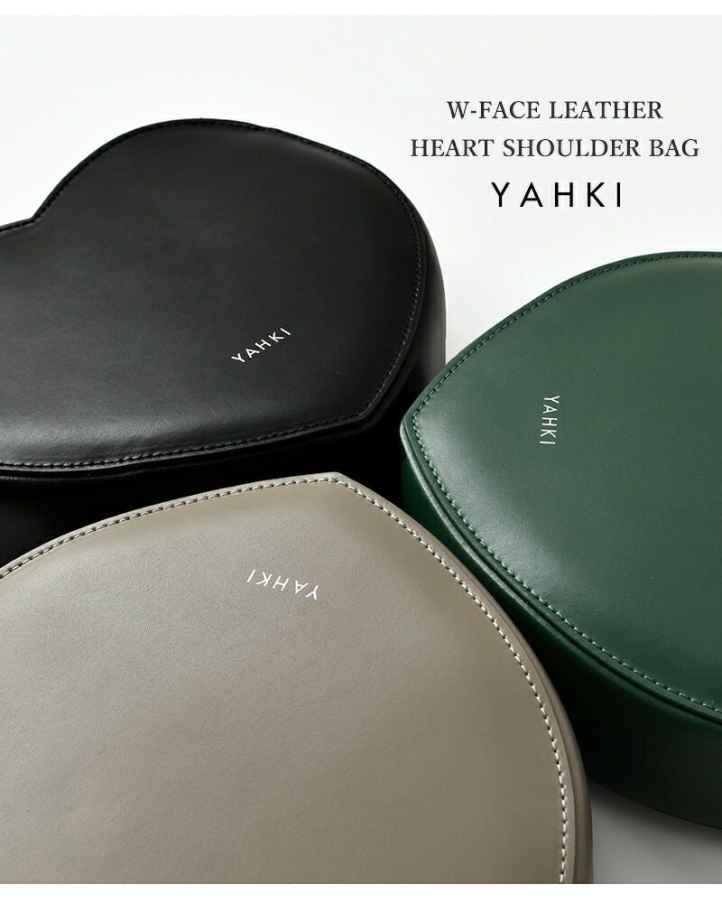50%OFF】YAHKI ヤーキ Wフェイスレザー ハート ショルダーバッグ yh