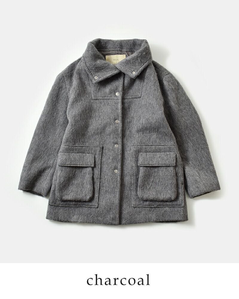 40%OFF】Hella ヘラ ウール混 シャギー コート “WOOL SHAGGY COAT