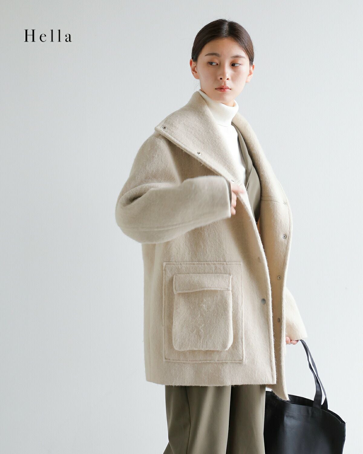40%OFF】Hella ヘラ ウール混 シャギー コート “WOOL SHAGGY COAT
