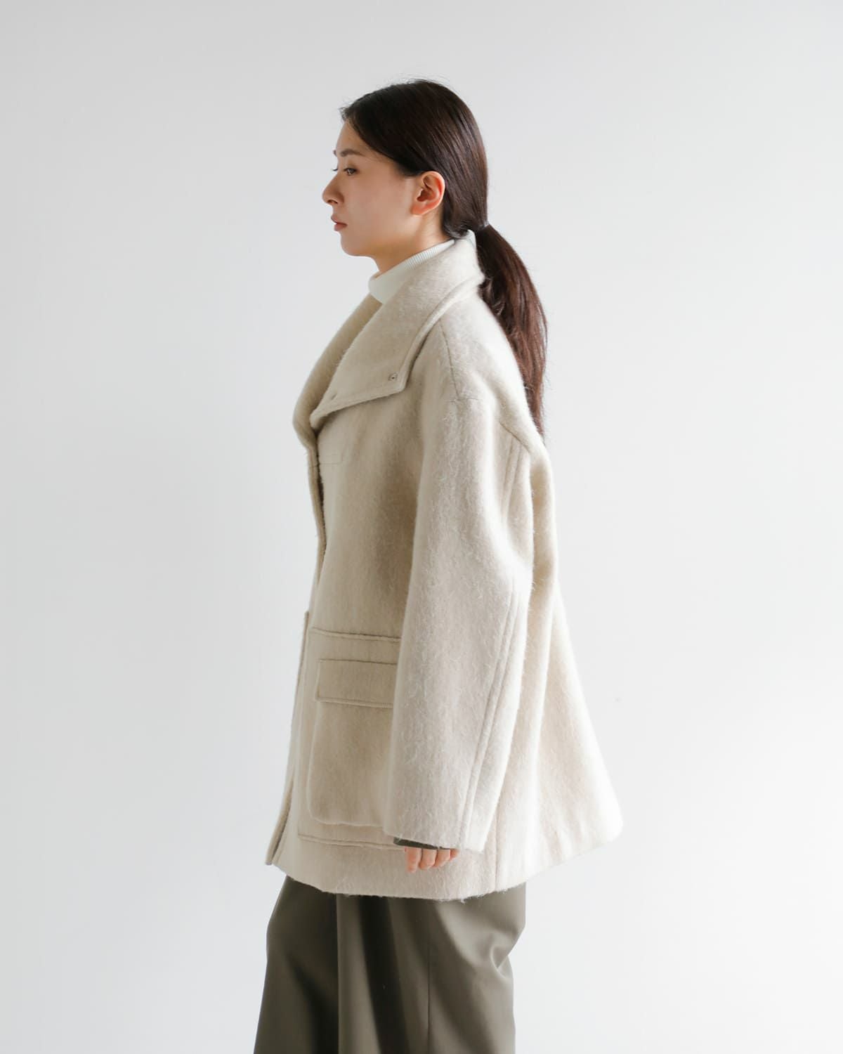 40%OFF】Hella ヘラ ウール混 シャギー コート “WOOL SHAGGY COAT