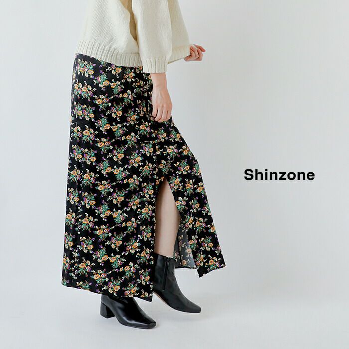 60%OFF】Shinzone シンゾーン フラワー ブーケプリント サテン