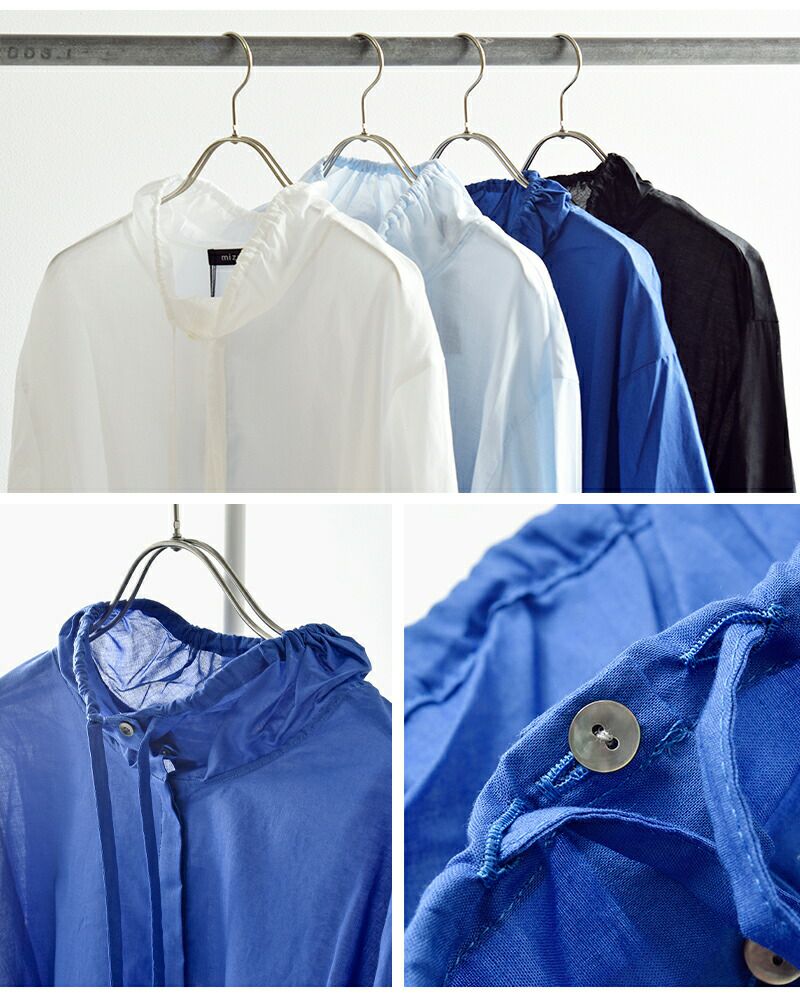 極美品】mizuiro ind ★R/Tスタンドカラーシャツ紺色/匿名配送 mizuiro ind スタンドカラーショートシャツ｜ MARcourt ONLINE STORE