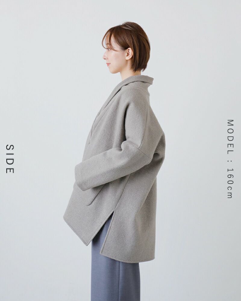 evam eva プレスウール ローブコート モカ e213k117) / evam eva(エヴァムエヴァ) / press wool robe coat(プレス