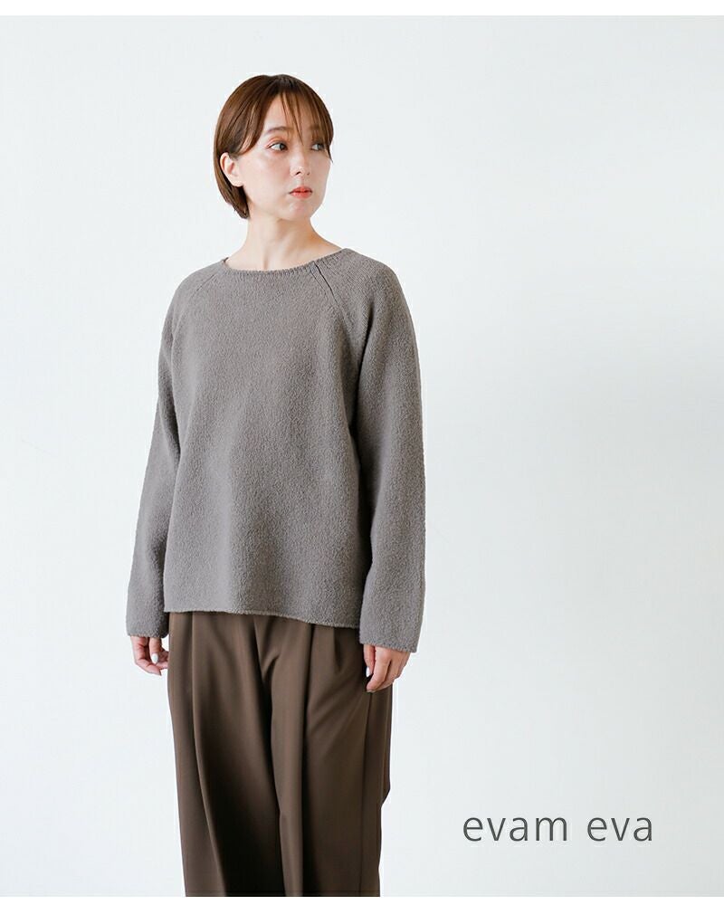 evam eva エヴァムエヴァ リニューウール ラグラン プルオーバー