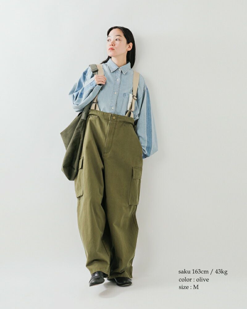 Johnbull ジョンブル コットン オーバーサイズ MIL サロペット