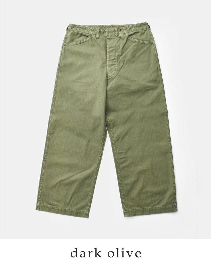 オリーブグリーン コットン トラウザーズ M MILITARY（ミリタリー） 実物 新品 デッドストック 米軍 USMC GREEN