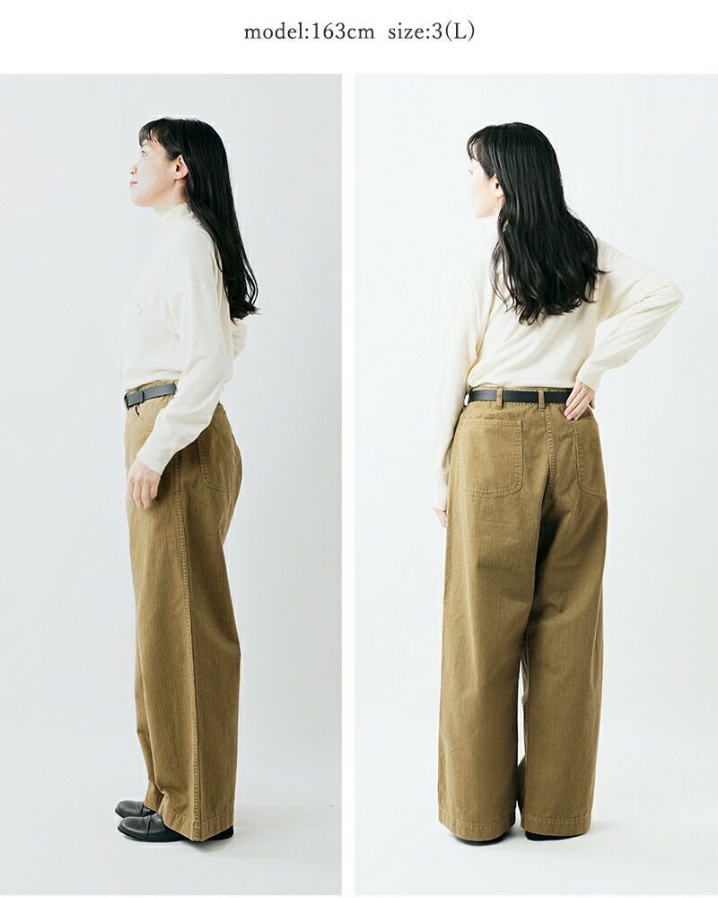 オアスロウ　ヘリンボーン　ワイドパンツ or slow オアスロウ USMC ヘリンボーン ワイドフィット ユーティリティ