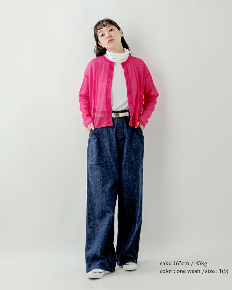 or slow オアスロウ ワイド フィット USネイビー デニム