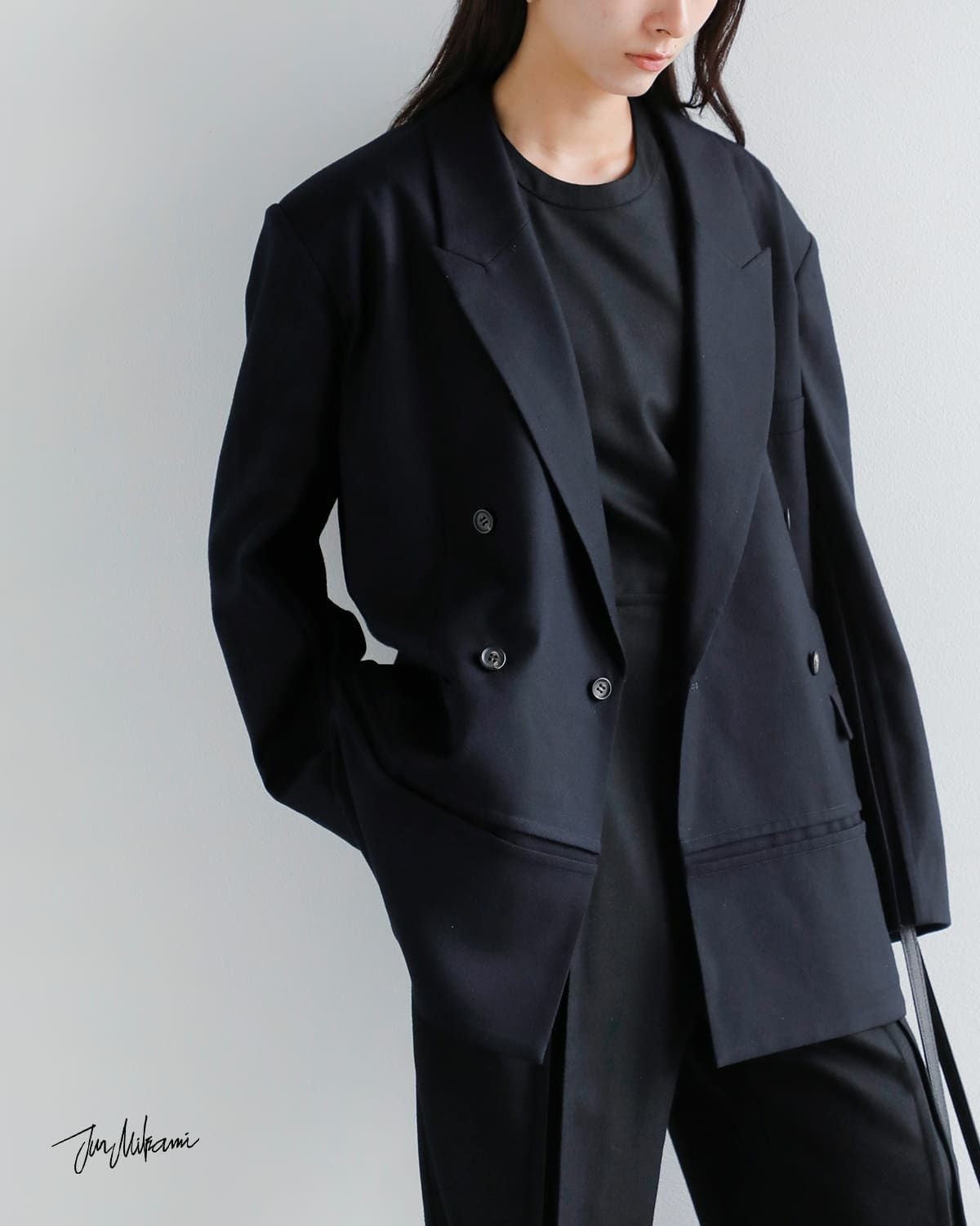 20%OFF】JUN MIKAMI ジュンミカミ ウール フラノ ダブル ジャケット