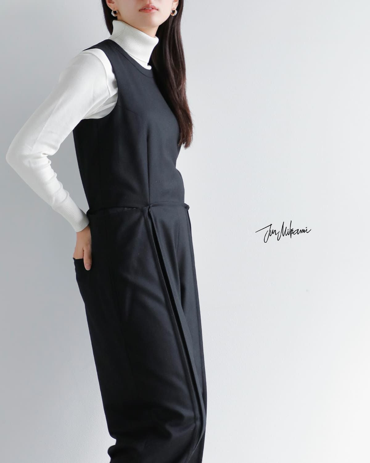 20%OFF】JUN MIKAMI ジュンミカミ ウール フラノ ジャンプスーツ 25aw