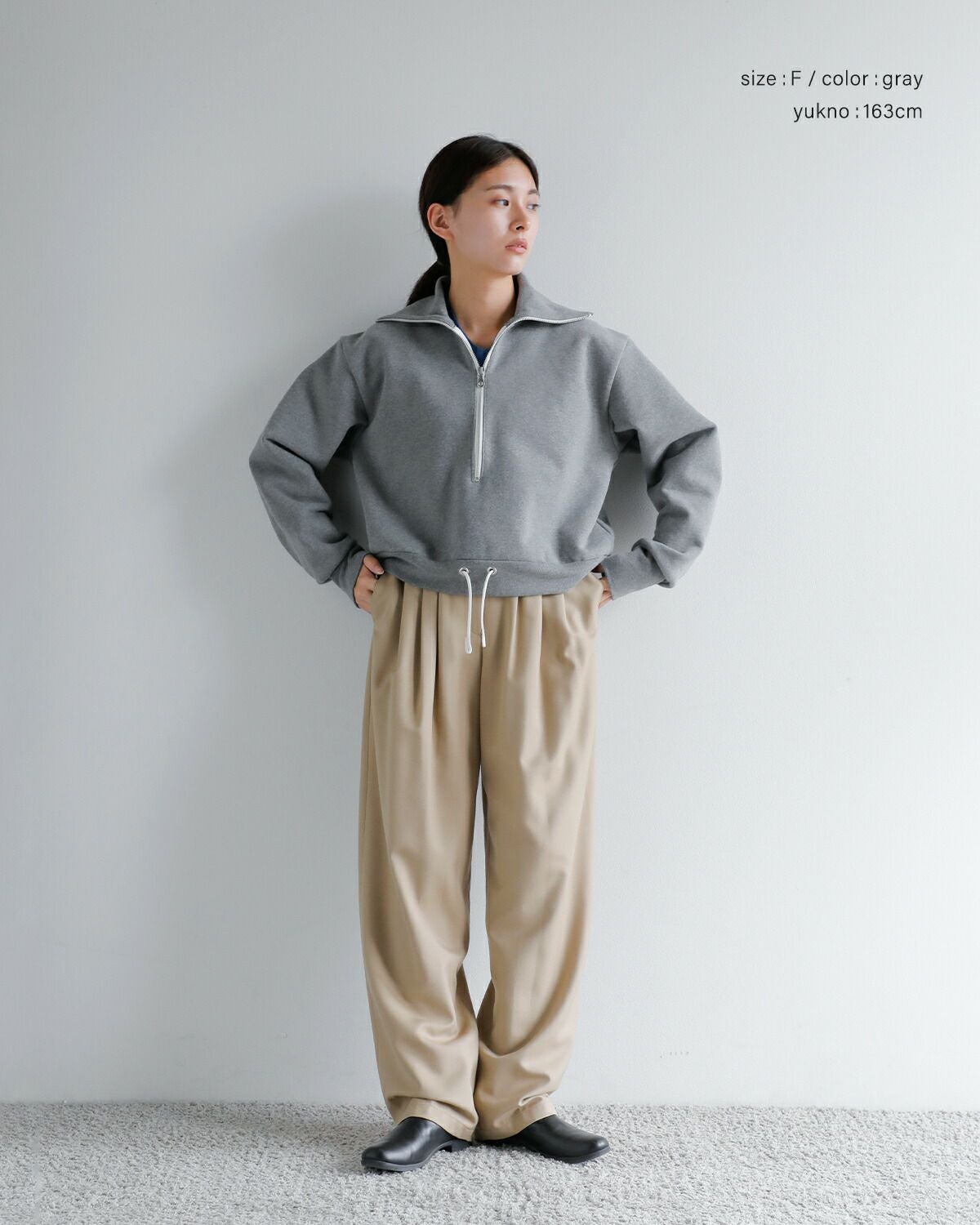 40%OFF】JUN MIKAMI ジュンミカミ コットン ハーフジップ スウェット
