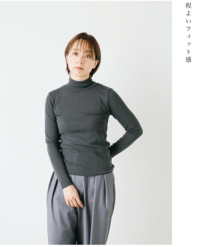 evam eva エヴァムエヴァ ウール タートルネック プルオーバー