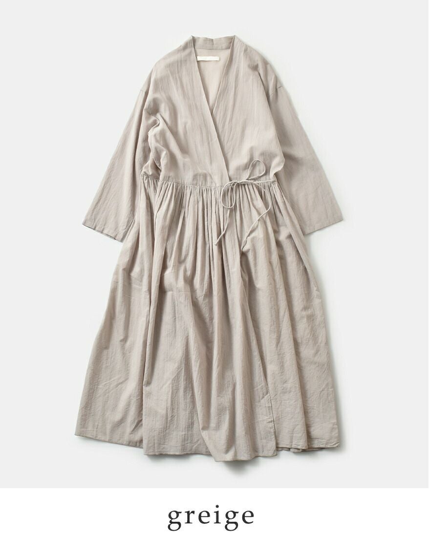 evam eva エヴァムエヴァ コットン ギャザー ローブ e253t021-mn