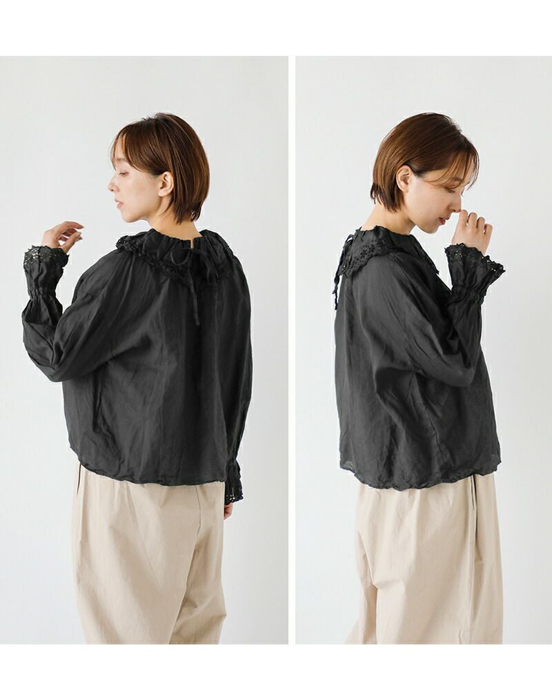 Gauze# ガーゼ ラミーリネン アンティーク レース フリル 2way