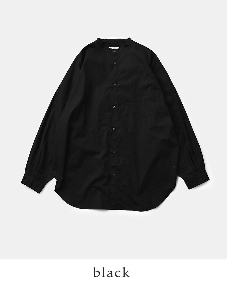 Yarmo ヤーモ コットン タイプライター 長袖 ボクシーシャツ yar-25aw