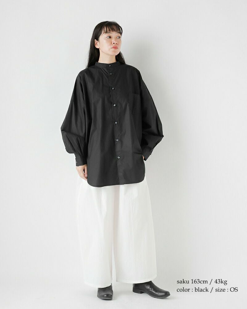 Yarmo ヤーモ コットン タイプライター 長袖 ボクシーシャツ yar-25aw
