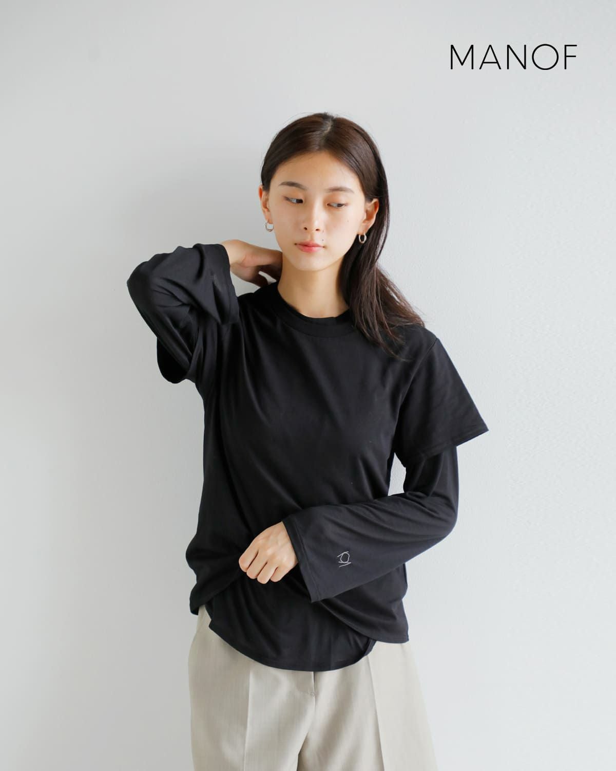 MANOF マノフ 2タイプ ロゴ パック Tシャツ 89105-1062-ms レディース