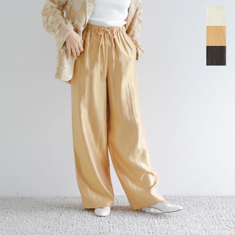 MANOF マノフ グリッター リラックス パンツ 89110-7032-kk レディース