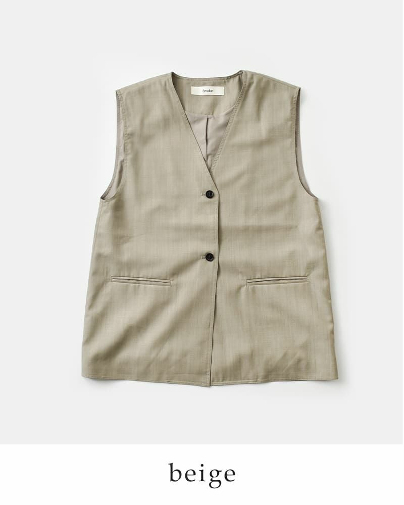 40%OFF】anuke アンヌーク Vネック ステッチ ベスト “Vneck Stitch