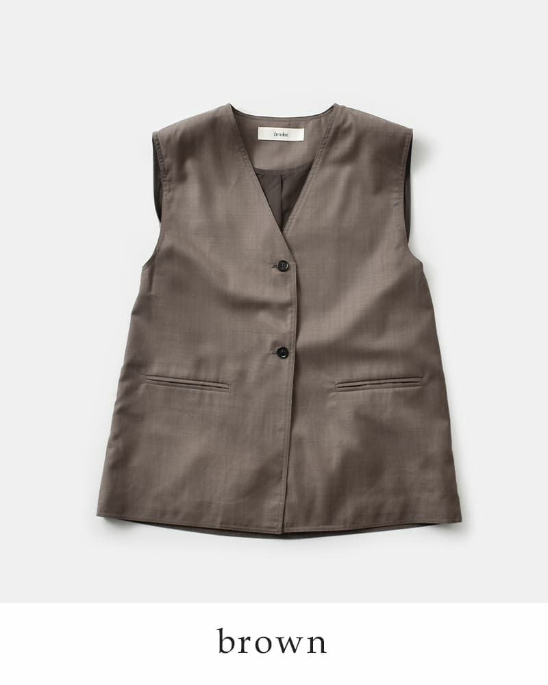 anuke アンヌーク Vネック ステッチ ベスト “Vneck Stitch Vest