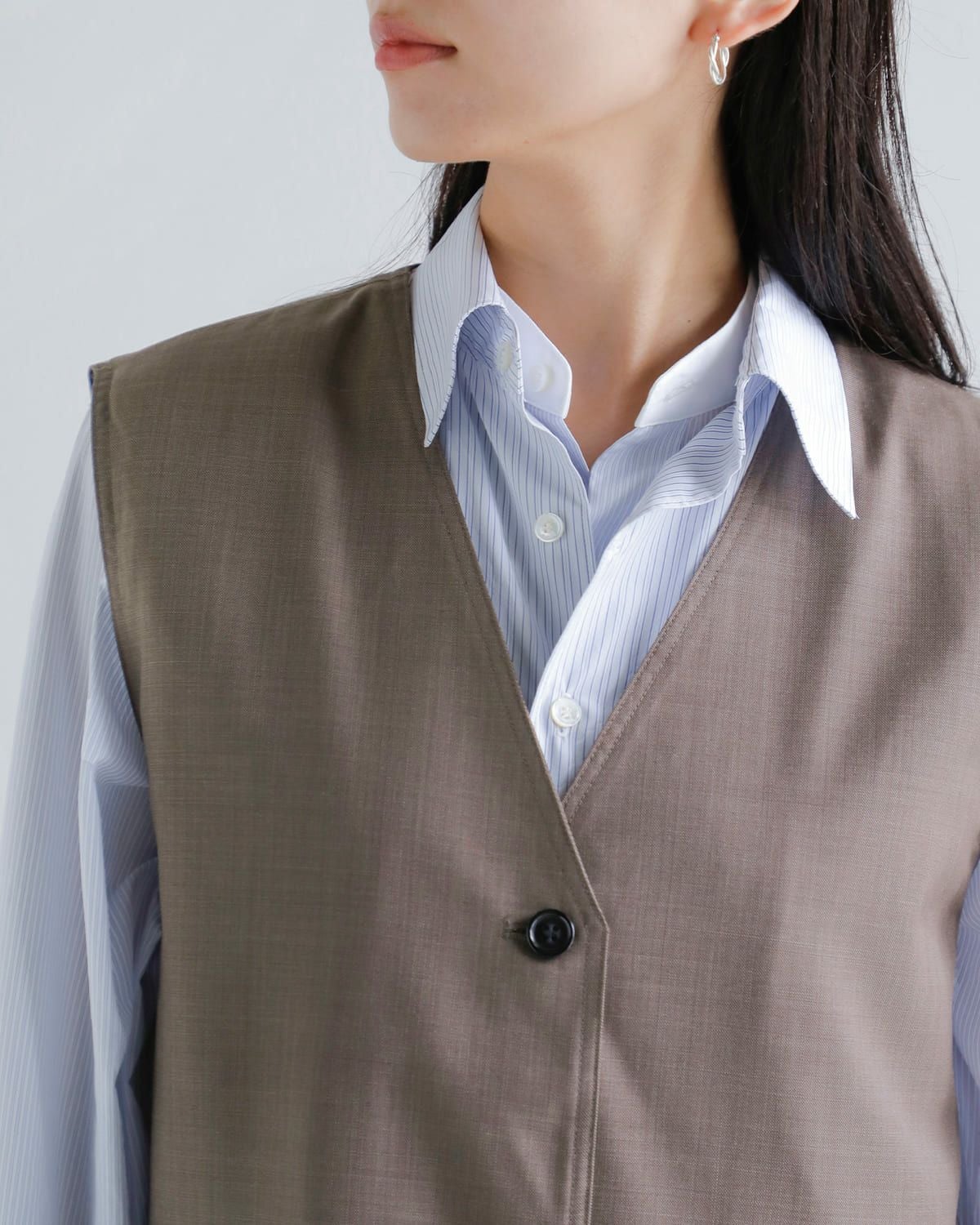 anuke アンヌーク Vネック ステッチ ベスト “Vneck Stitch Vest