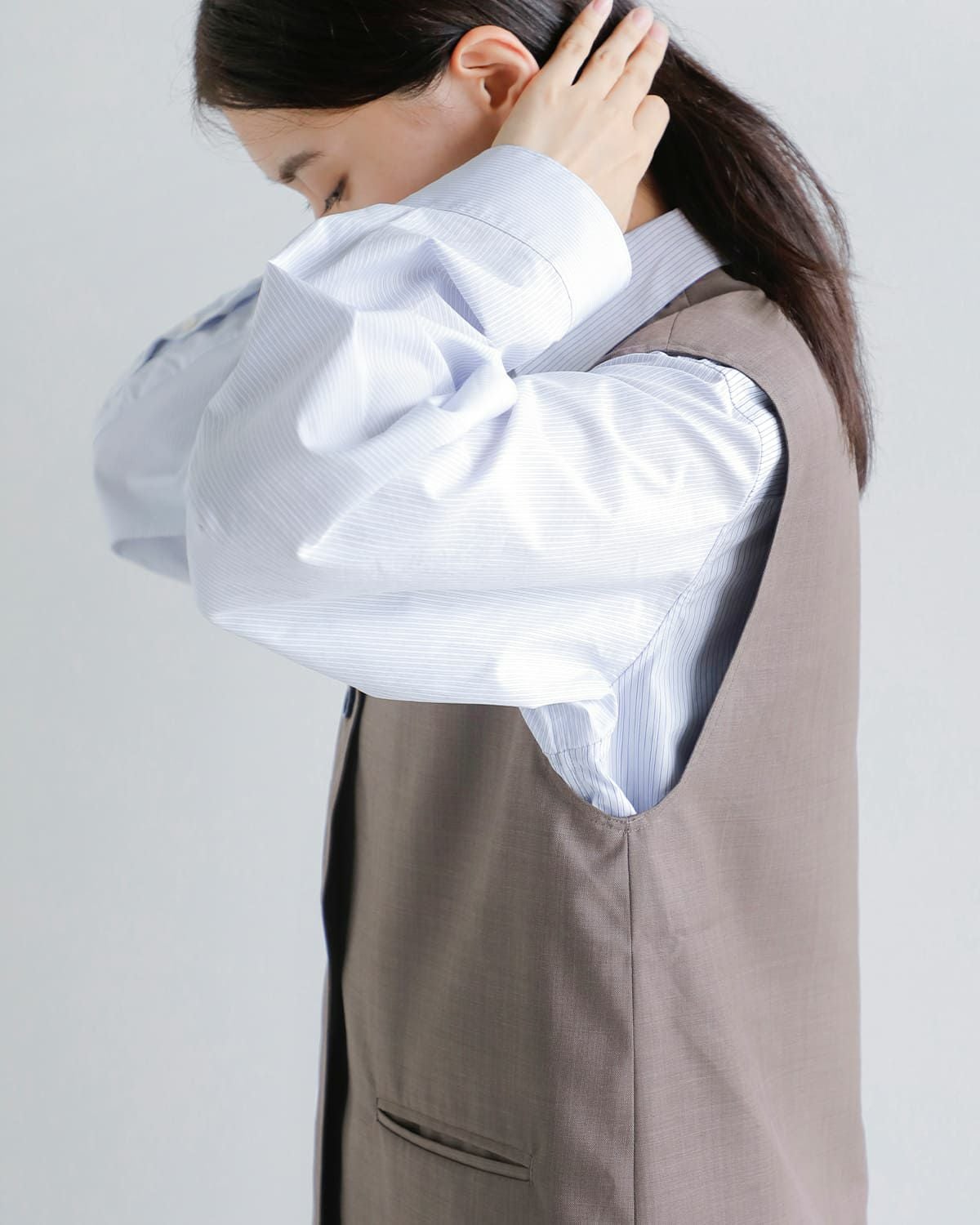 anuke アンヌーク Vネック ステッチ ベスト “Vneck Stitch Vest