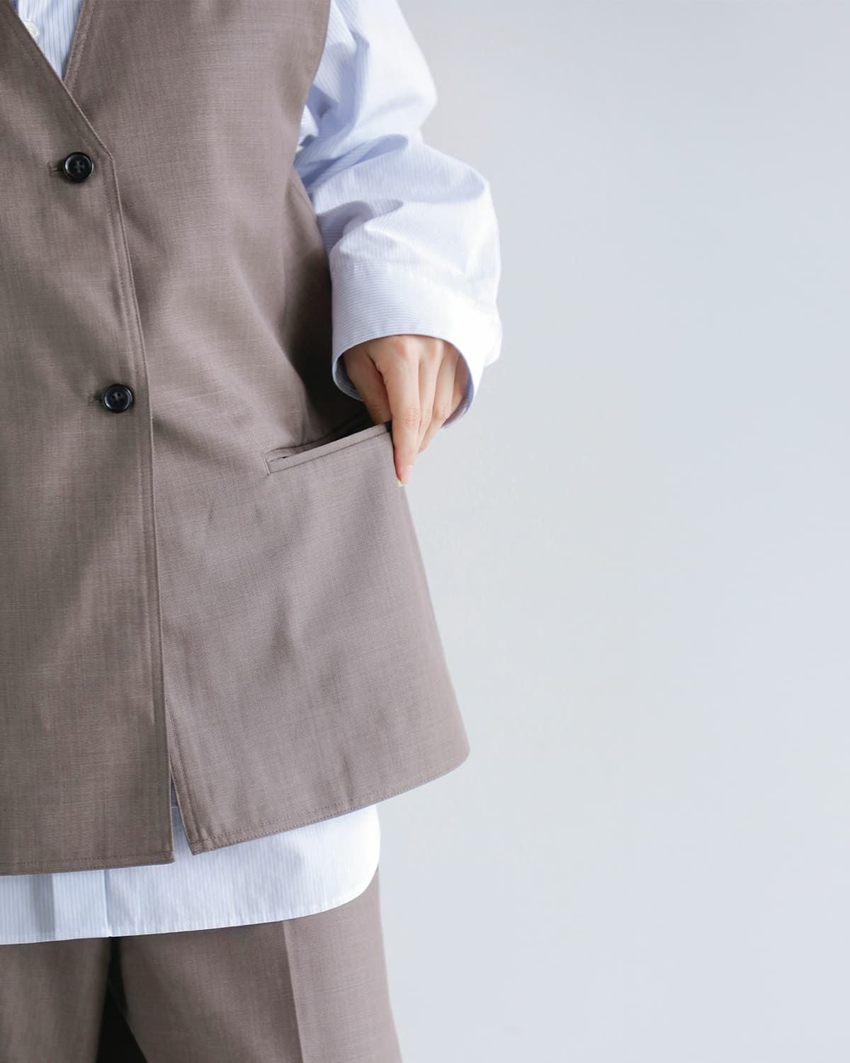 anuke アンヌーク Vネック ステッチ ベスト “Vneck Stitch Vest