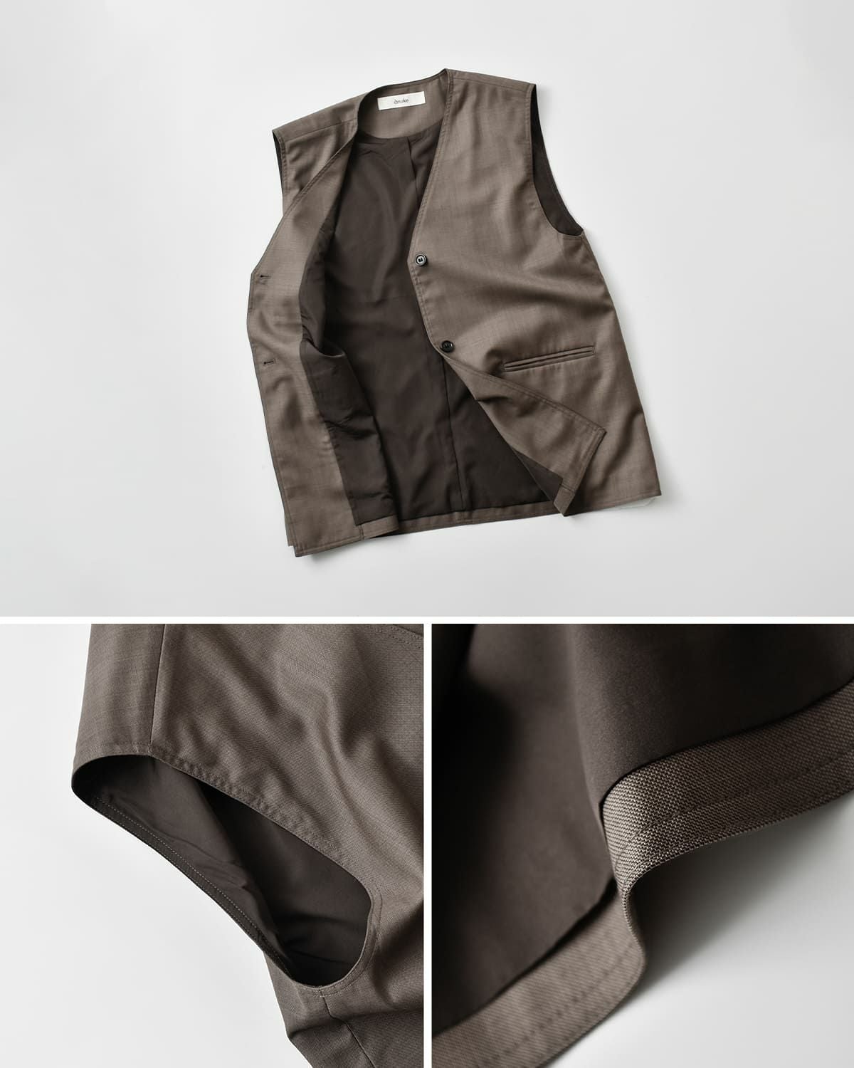 anuke アンヌーク Vネック ステッチ ベスト “Vneck Stitch Vest