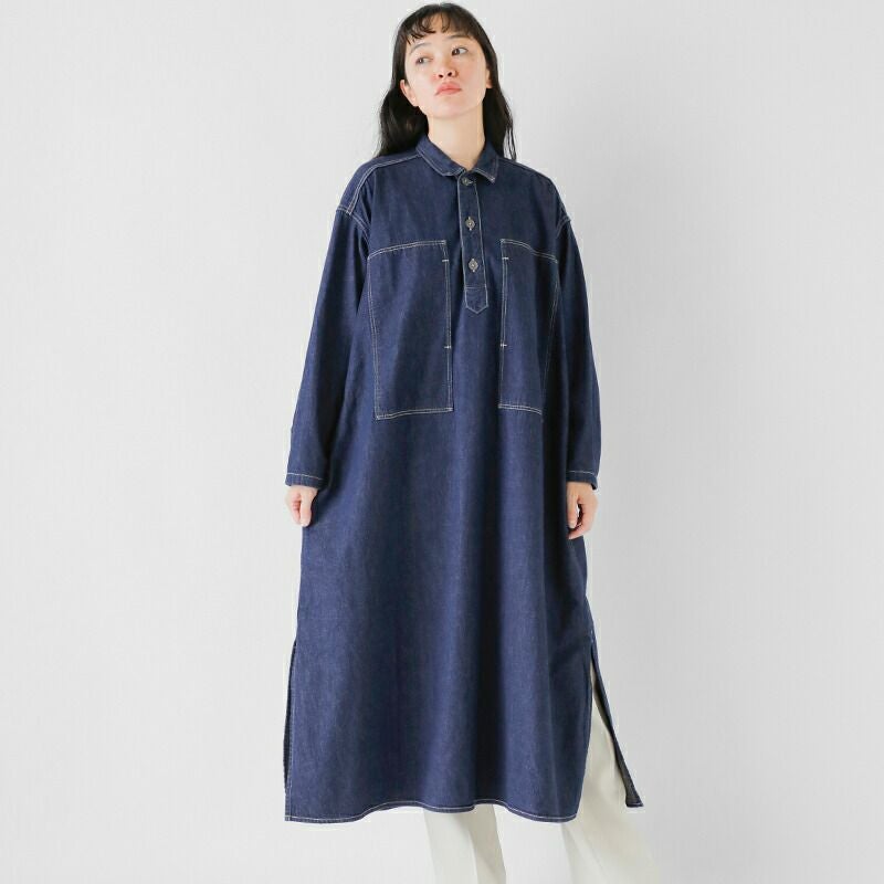 or slow オアスロウ デニム プルオーバー ドレス “PULLOVER DENIM