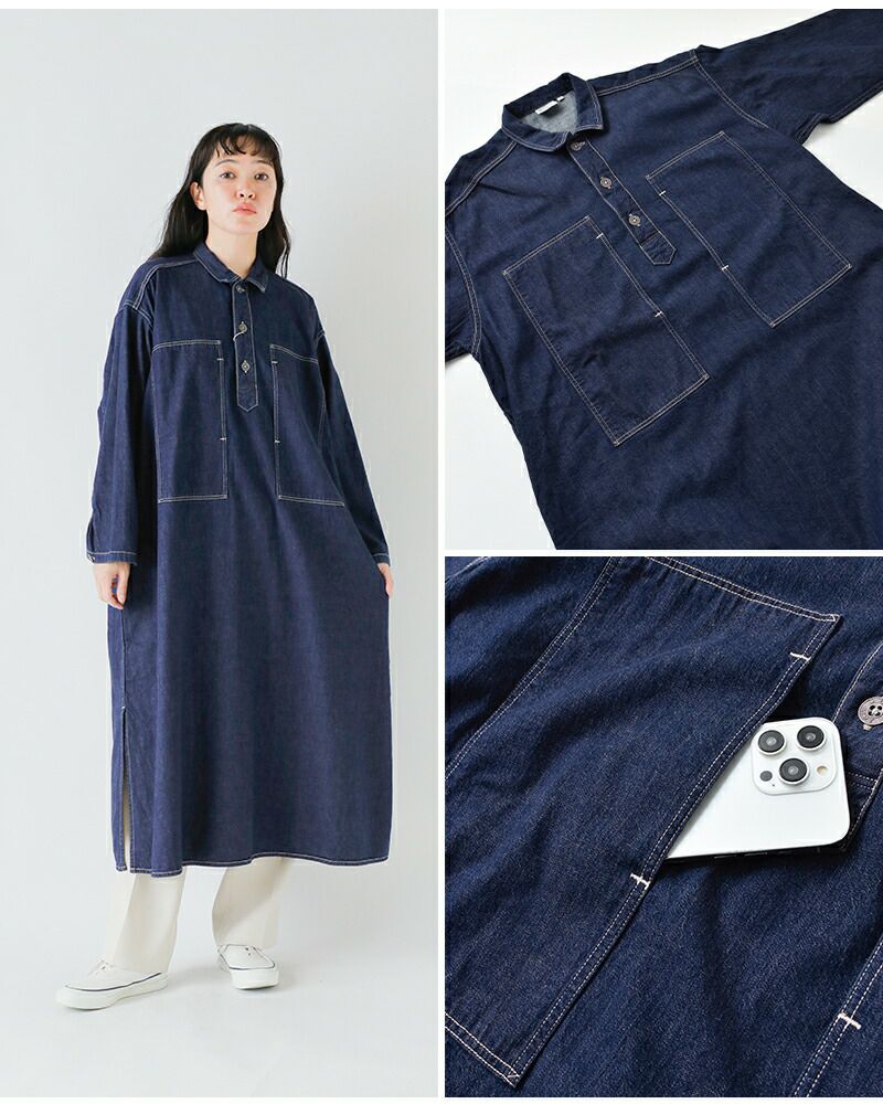 or slow オアスロウ デニム プルオーバー ドレス “PULLOVER DENIM