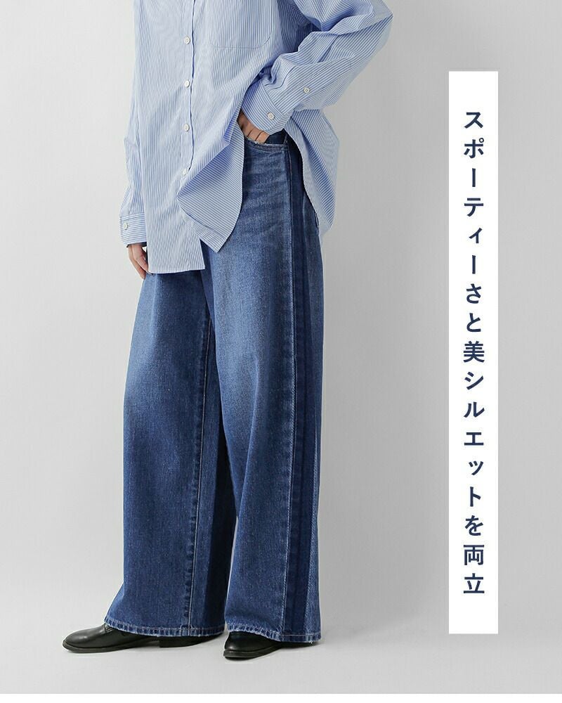 Johnbull ジョンブル ライン デニム パンツ jl253p10-nk レディース