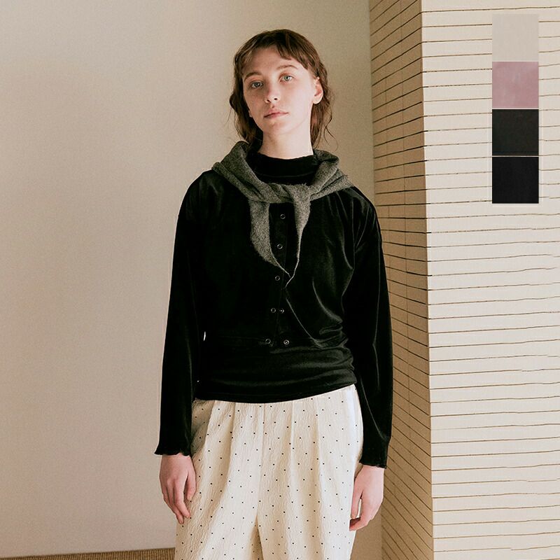 60%OFF】whyto ホワイト シアー ベロア カーディガン “sheer velour