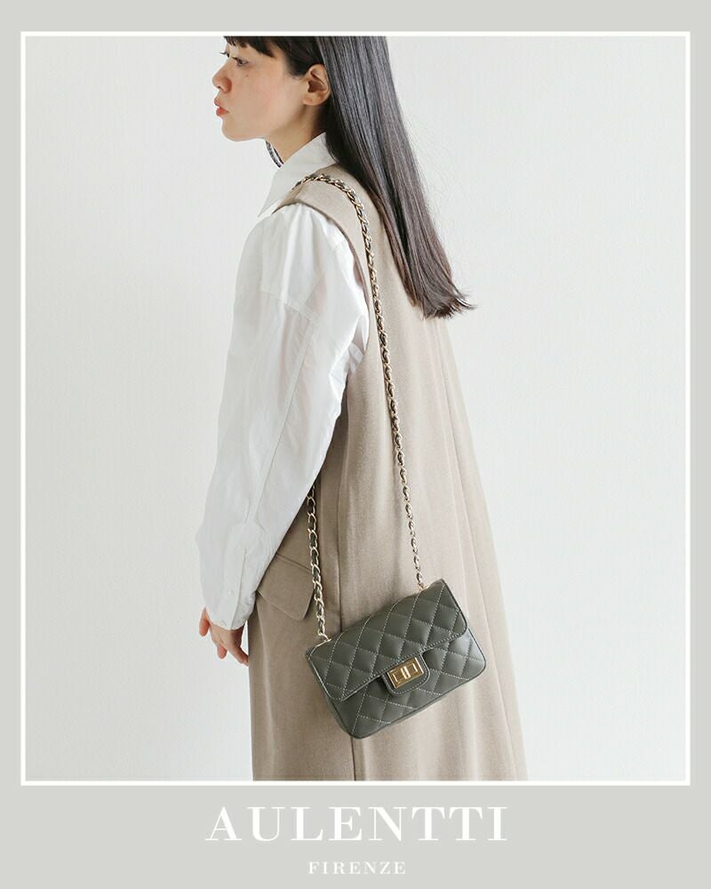AULENTTI オウレンティ カウレザー チェーン ショルダーバッグ di-2952
