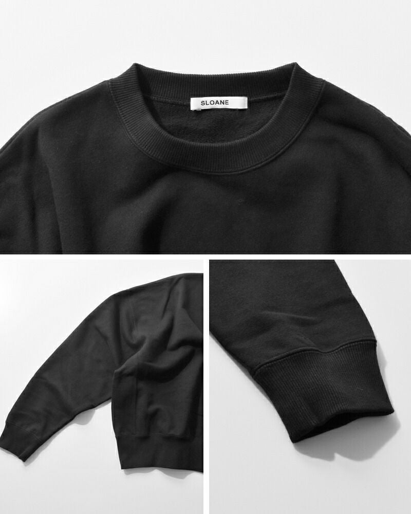 20%OFF】SLOANE スローン コットン 裏毛 ショート丈 スウェット プル