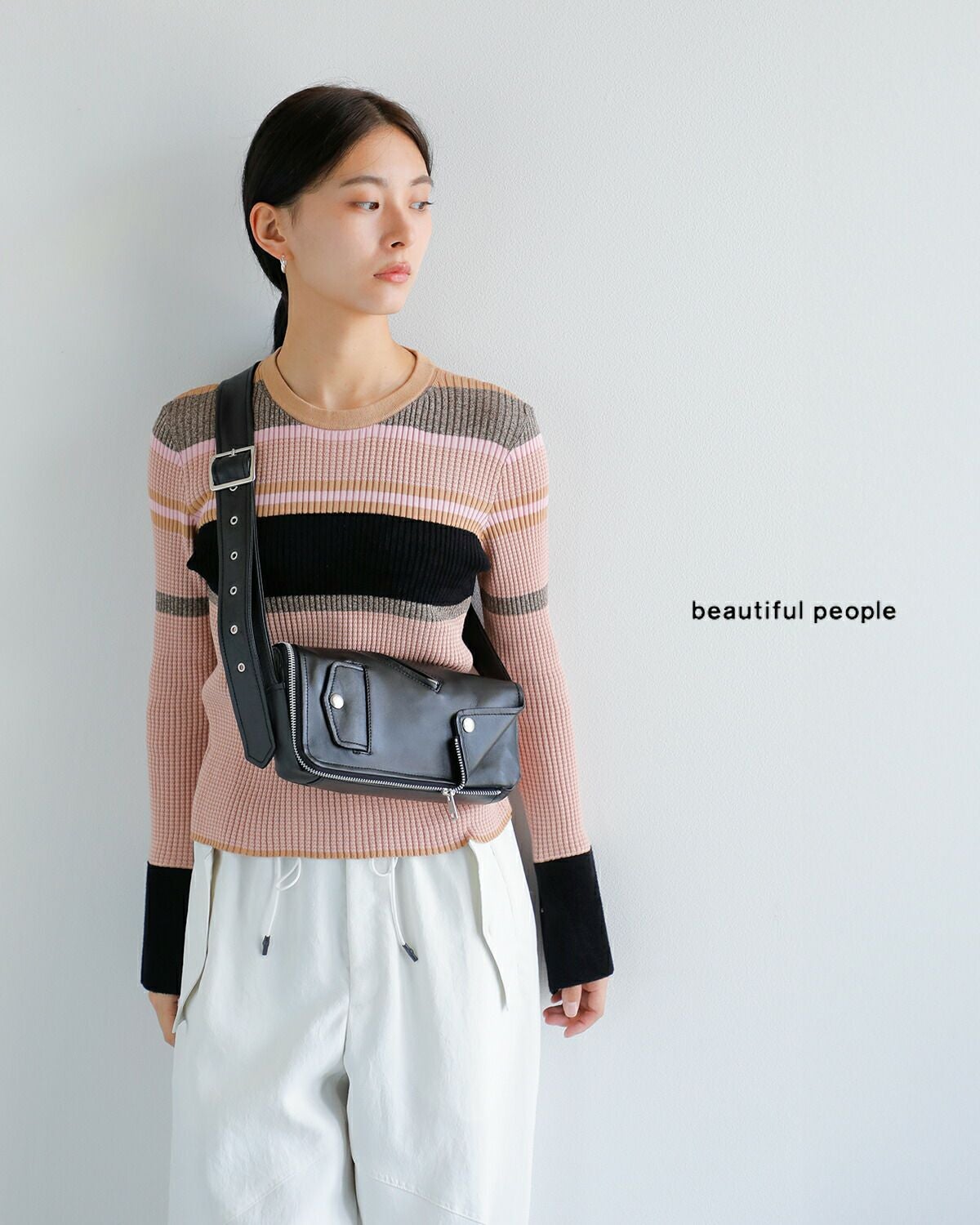 beautiful people キャミソール 38(M位) 黒 【古着】【中古】 beautiful people - ビューティフルピープル】double-end suvin