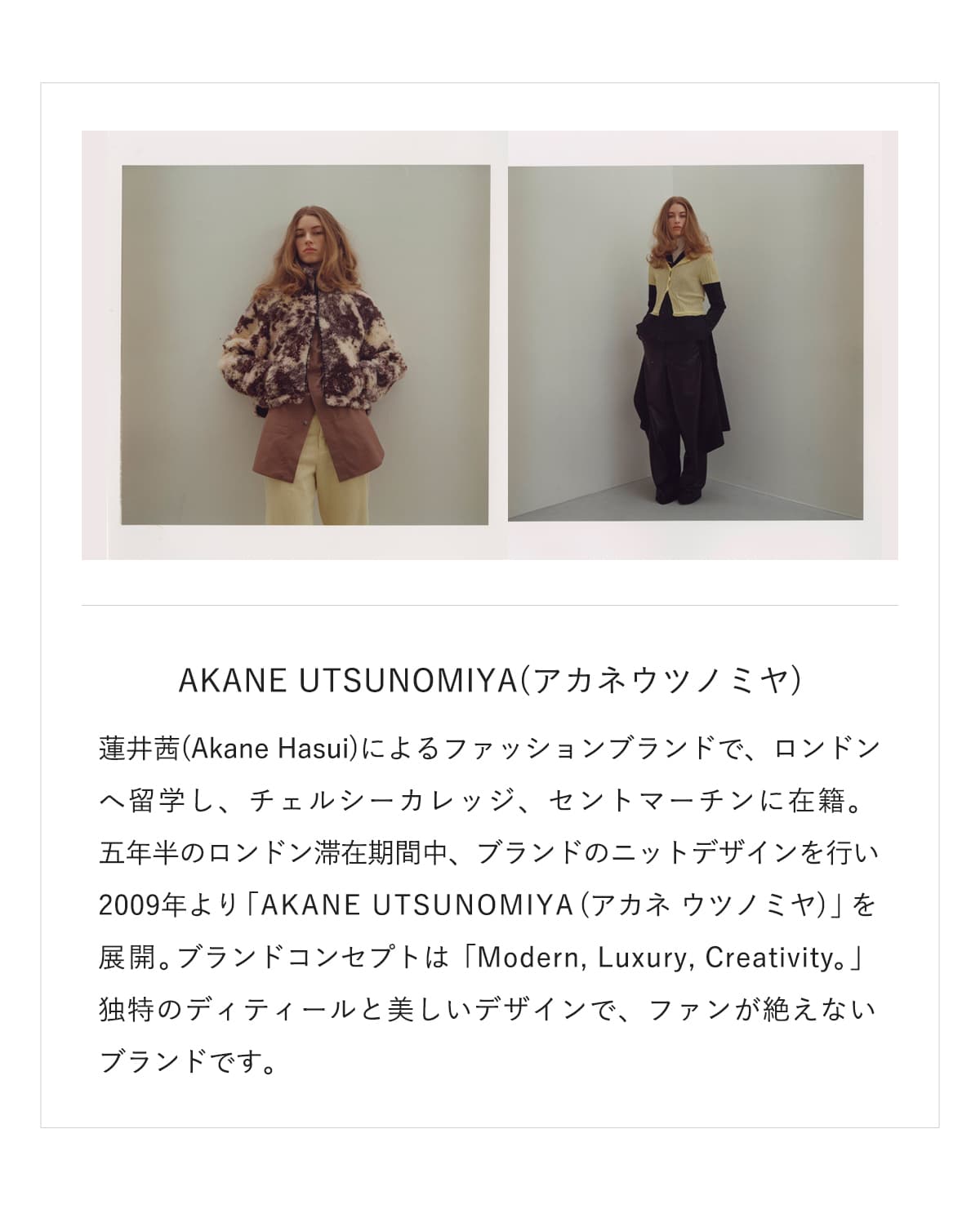 AKANE UTSUNOMIYA アカネウツノミヤ スーパーファインラムズウール