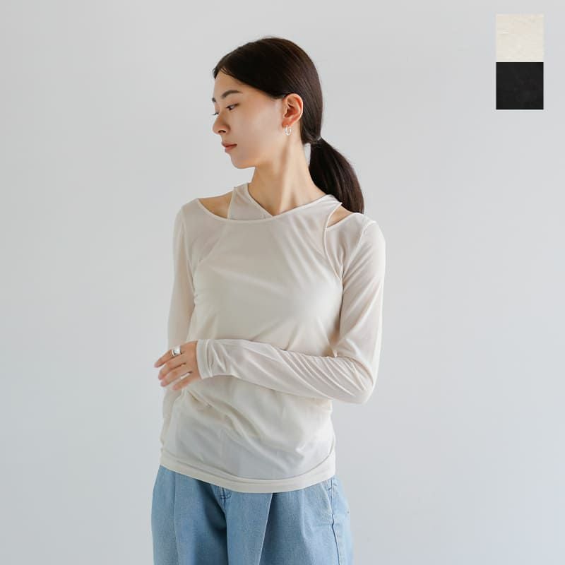 Hella 新品 sheer volume tops Hella ヘラ レイヤード シアー トップス “LAYERED SHEER TOPS” h253-11