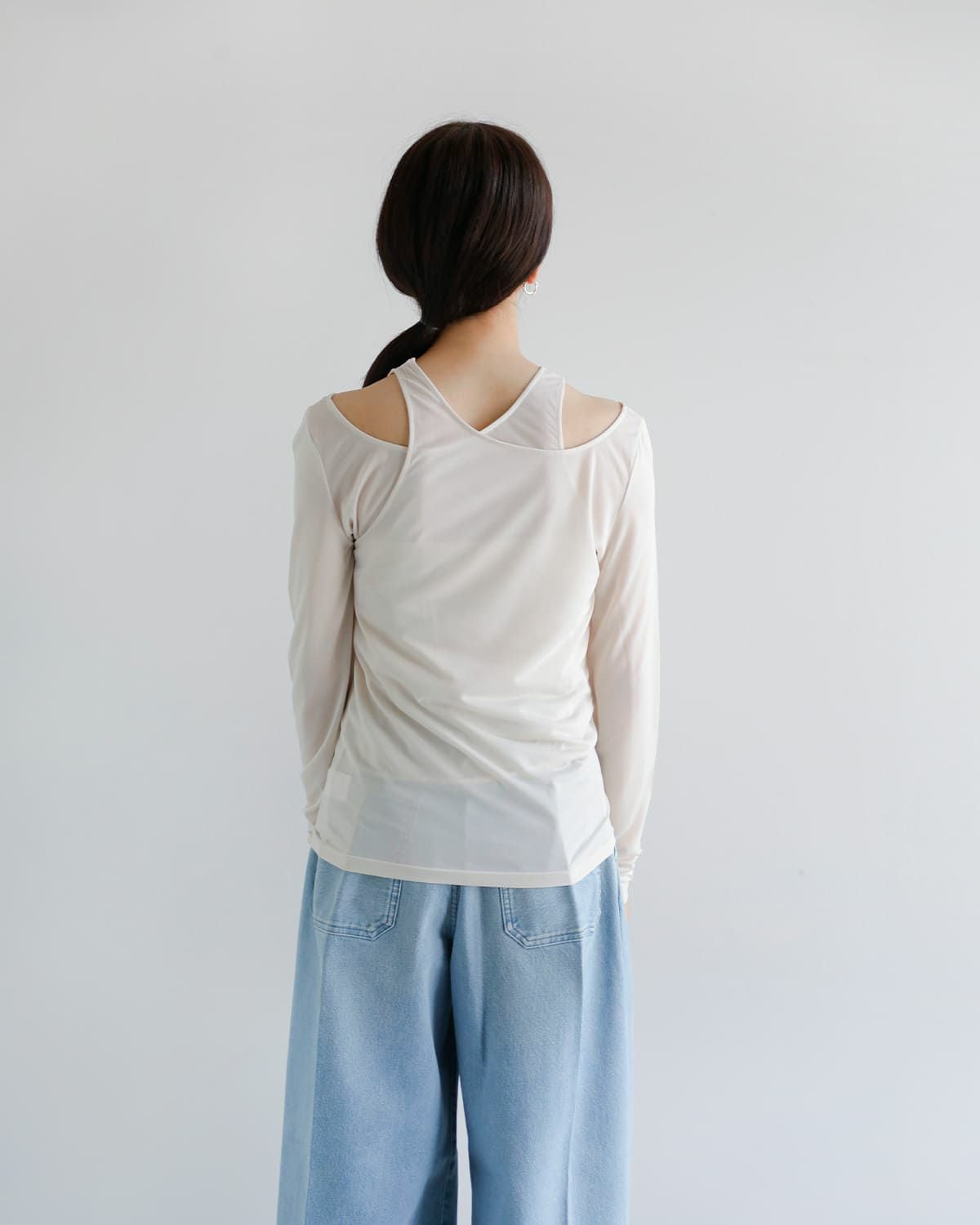Hella ヘラ レイヤード シアー トップス “LAYERED SHEER TOPS” h253-11