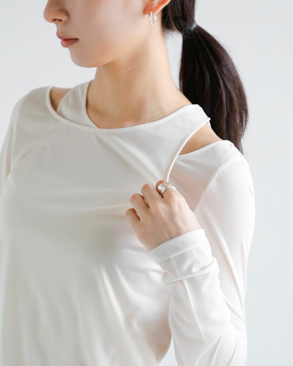 Hella ヘラ レイヤード シアー トップス “LAYERED SHEER TOPS” h253-11