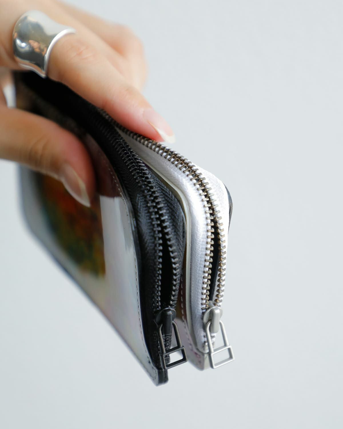 macromauro マクロマウロ L字型 ジップ ペイント パース “L-PURSE” l