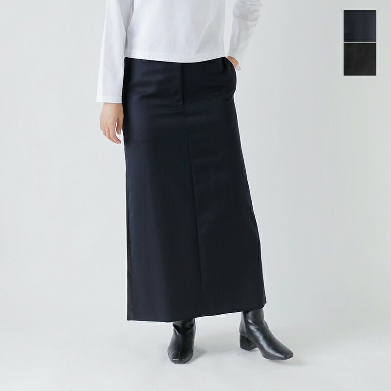 40%OFF】YLEVE イレーヴ Aライン ロングスカート “WOOL MOHAIR GABA