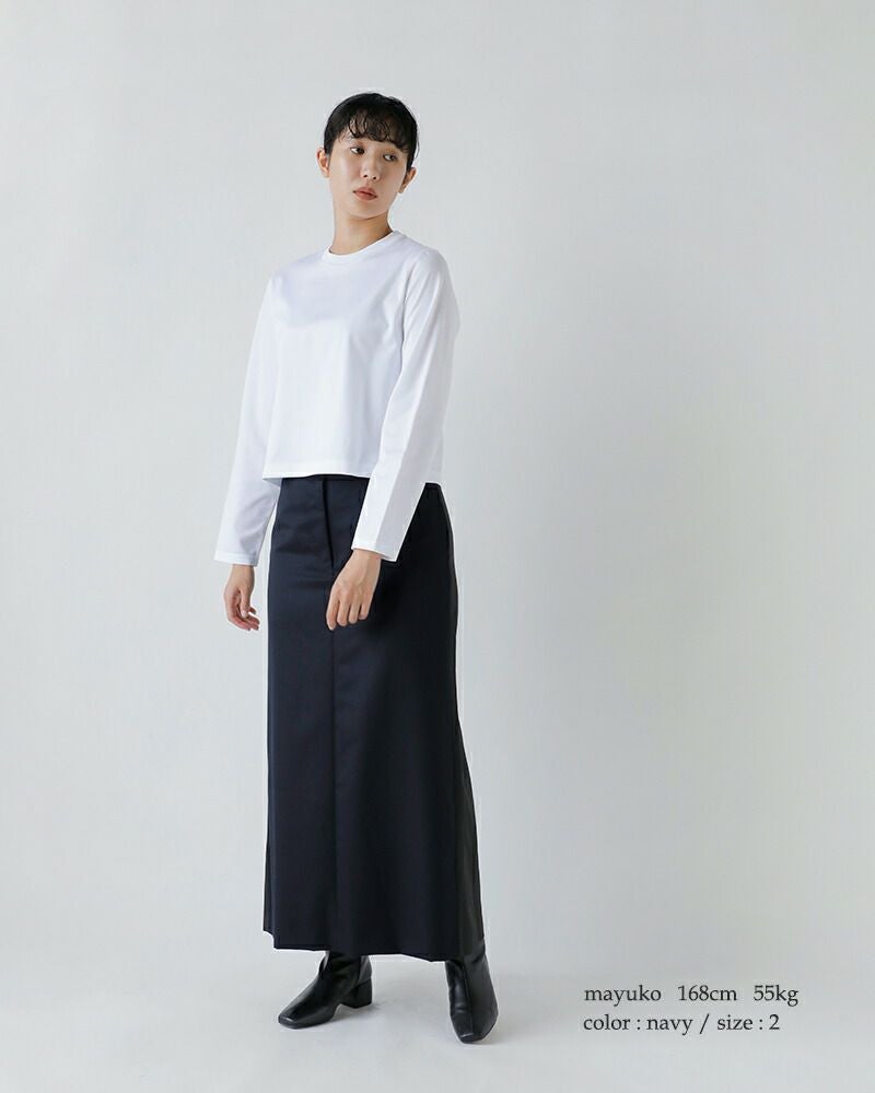 40%OFF】YLEVE イレーヴ Aライン ロングスカート “WOOL MOHAIR GABA