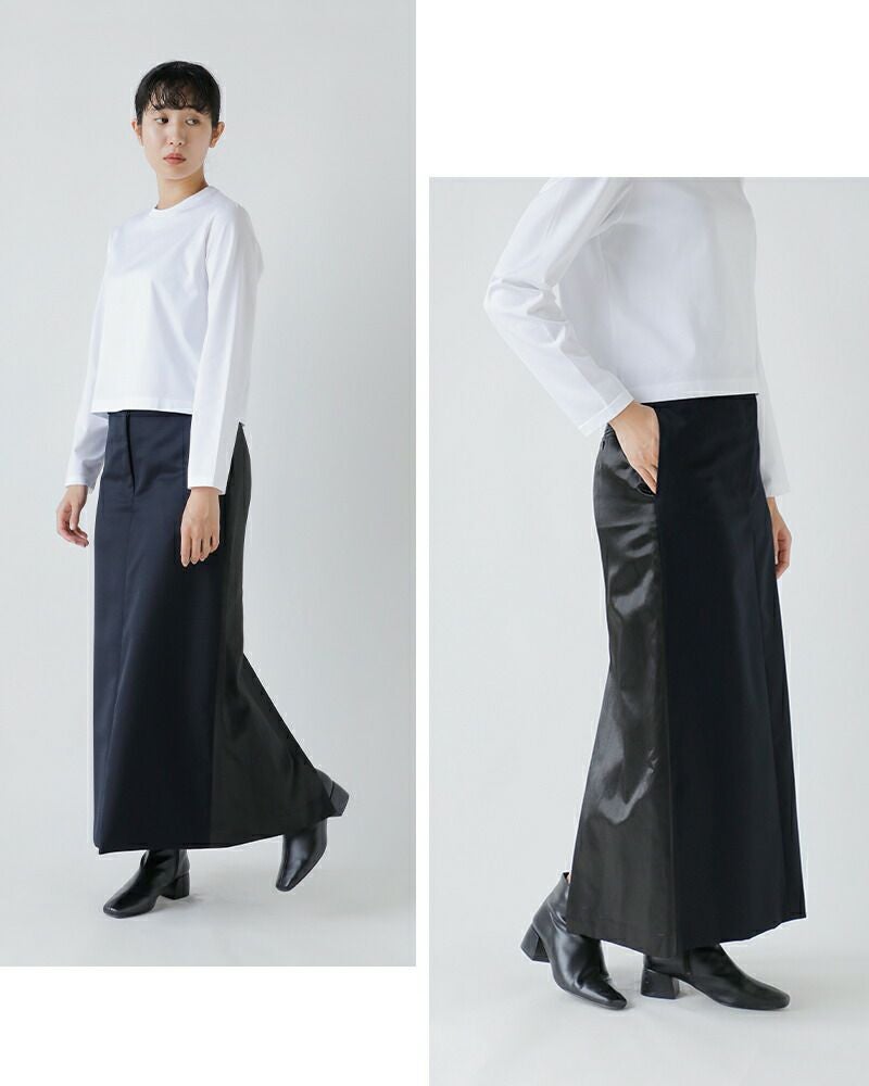 極美品 イレーヴ YLEVE カシミヤシルク ロングカーディガン ブラック 絹 クーポン対象】【40%OFF】YLEVE イレーヴ Aライン ロングスカート