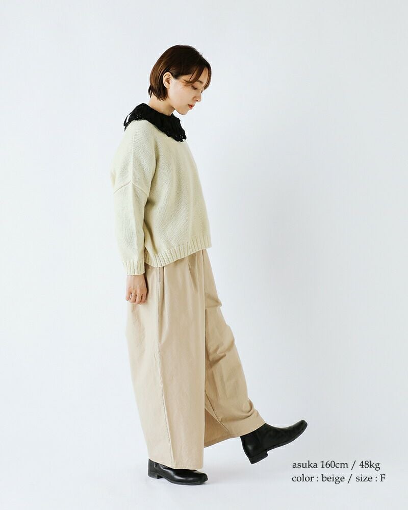 g グラム リラックス コットン ワイド パンツ g-619-mt レディース